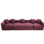 Lit pliant en velours côtelé rayé pour bureau à domicile, chambre d'amis et détente - 6 configurations possibles, tissu doux et respirant, accoudoirs en L améliorés, convertible en nuage, idéal pour de multiples espaces : appartement, chambre-2033877426-2033877427