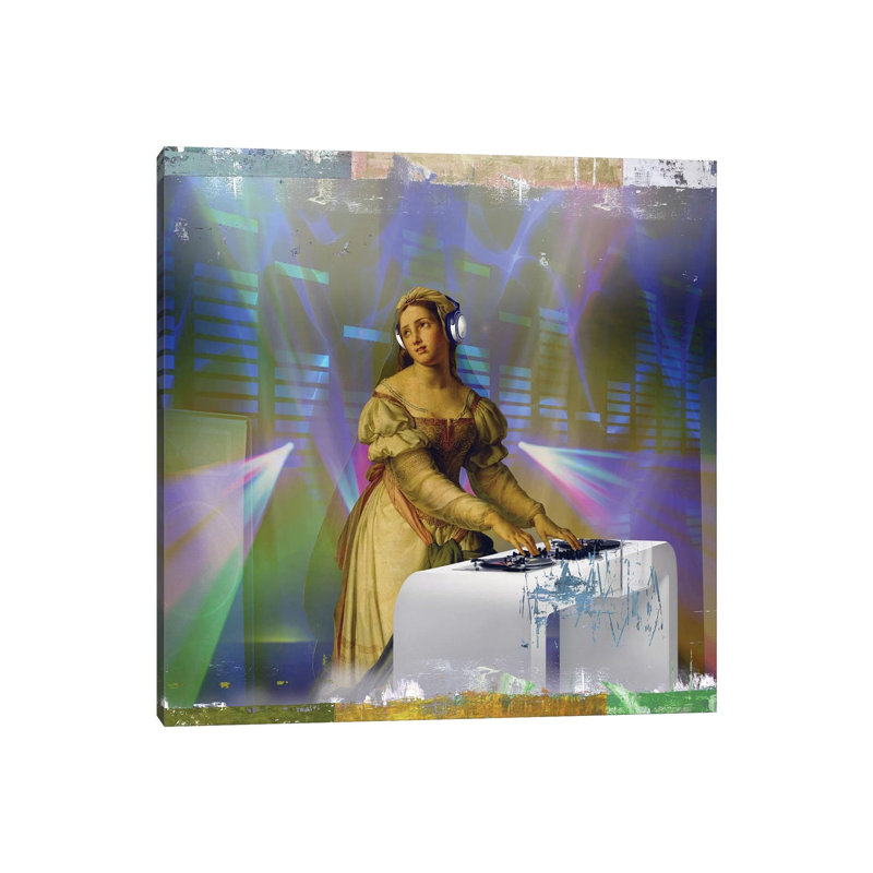 Dj by José Luis Guerrero - Wrapped Canvas Painting, 30.48 cm H x 30.48 cm W