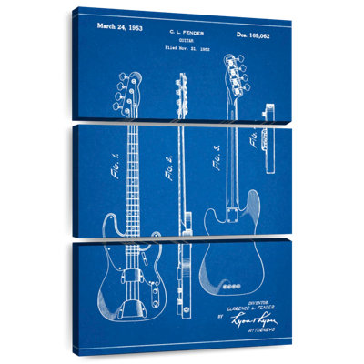 Affiche Blueline Fender Precision Bass Guitare