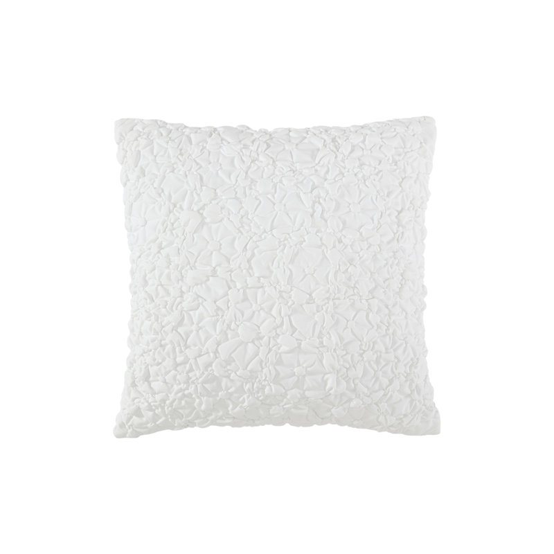 White Floral Bubble 26" x 26" Euro Sham Set