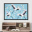 IDÉE4WALL, impression sur toile encadrée, décoration de chambre BCBG, motif de cerisiers en fleurs, oiseaux, nature, décoration, multicolore, rustique coloré pour le salon, la chambre à coucher, le bureau, encadrée sur toile-91481816-91481819