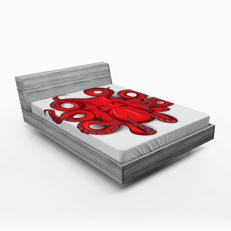 Drap-housse en microfibre Octopus, Drap-housse de taille double