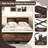 Metal Bed Frame With Headboard & Footboard Metal Slats Support-2065350544