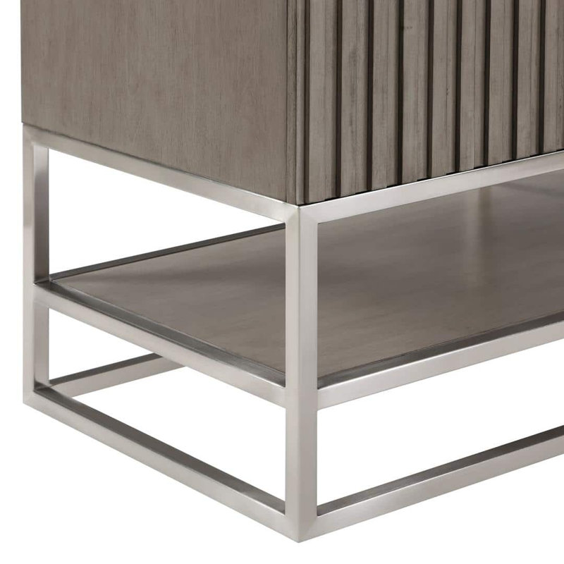 Terra 30'' W Single Vanity, Walnut, Brushed Nickel, Calacatta Quartz/Widespread Faucet Mount