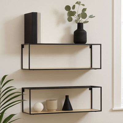 Devia 2 -Piece Solid Wood Floating Shelf