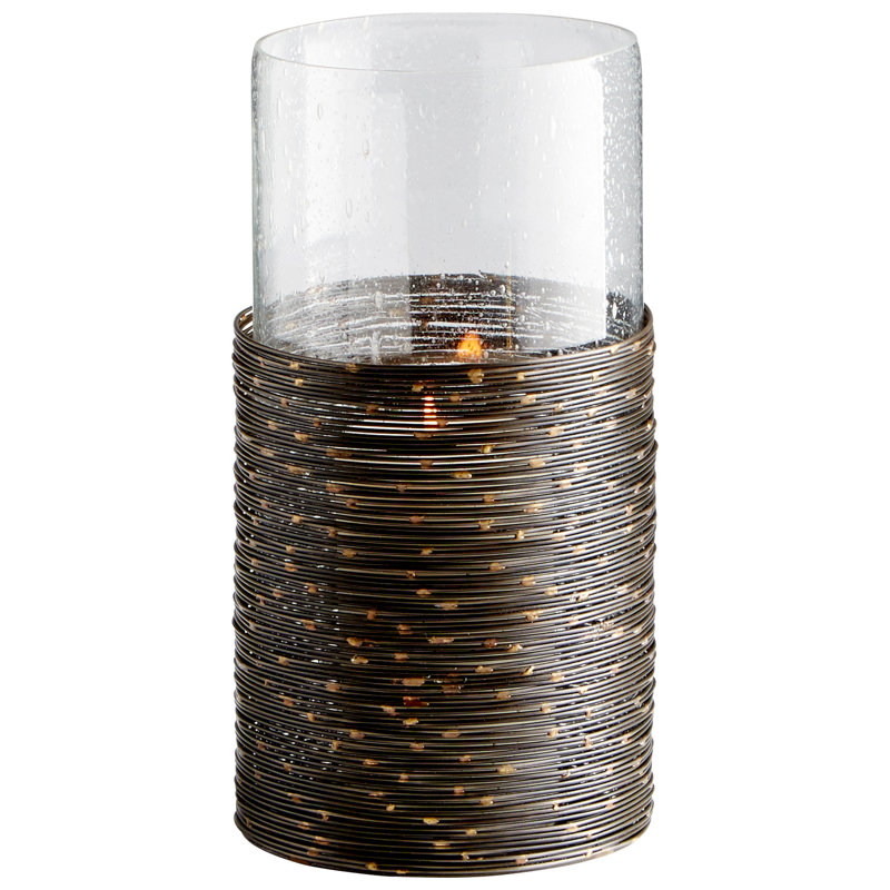 Votive en métal Tara, H 10,25 po x l 5,25 po x P 5,25 po