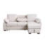 Canapé-lit modulaire réversible en tissu chenille beige 91 po Mackenzie-846451796