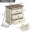 Runnie 3 - Drawer Nightstand in Brown/Beige
