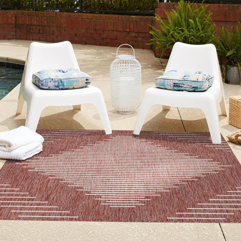 Tapis d'extérieur couleur iris brique, Carré 10 pi 8 po