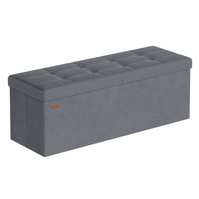 110cm Wide Rectangle Solid Colour Standard Ottoman with Storage
