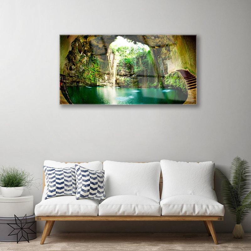 Landscape Waterfall - No Frame Print on Glass