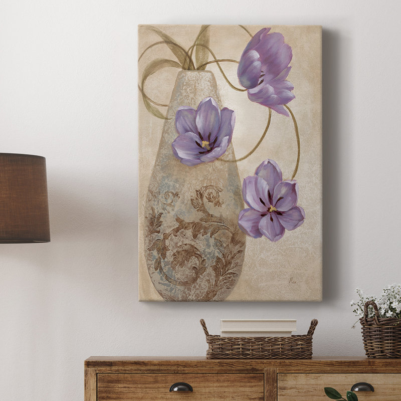 Mauve Sophistication I - galerie Cavas, H 18 po x l 12 po