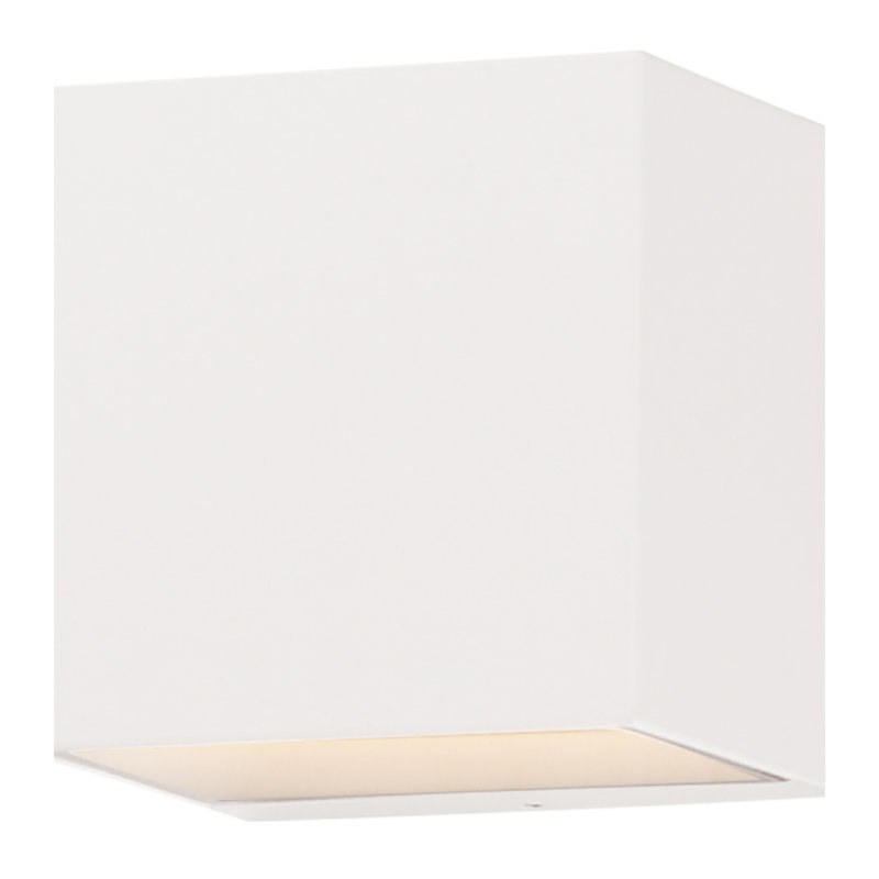 Aluminium LED Wall Light, White, 6.25" H x 6.25" W x 4" D