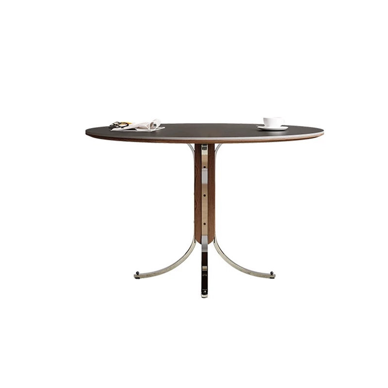 Black Round Sintered Stone Dining table, 29.53" H x 43.31" L x 43.31" W