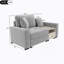 Canapé modulaire de 63,2 po avec accoudoirs de rangement et console centrale pour le salon-1354424507-1354424506
