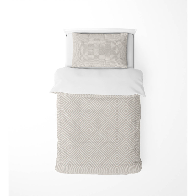 Ensemble d'édredon léger Ikat, Taupe