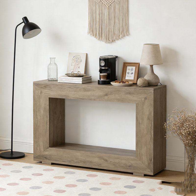 Table d'appoint en bois, console, Gris