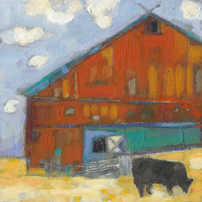 Schullsburg Barn par Sue Jachimiec - peinture sur toile tendue