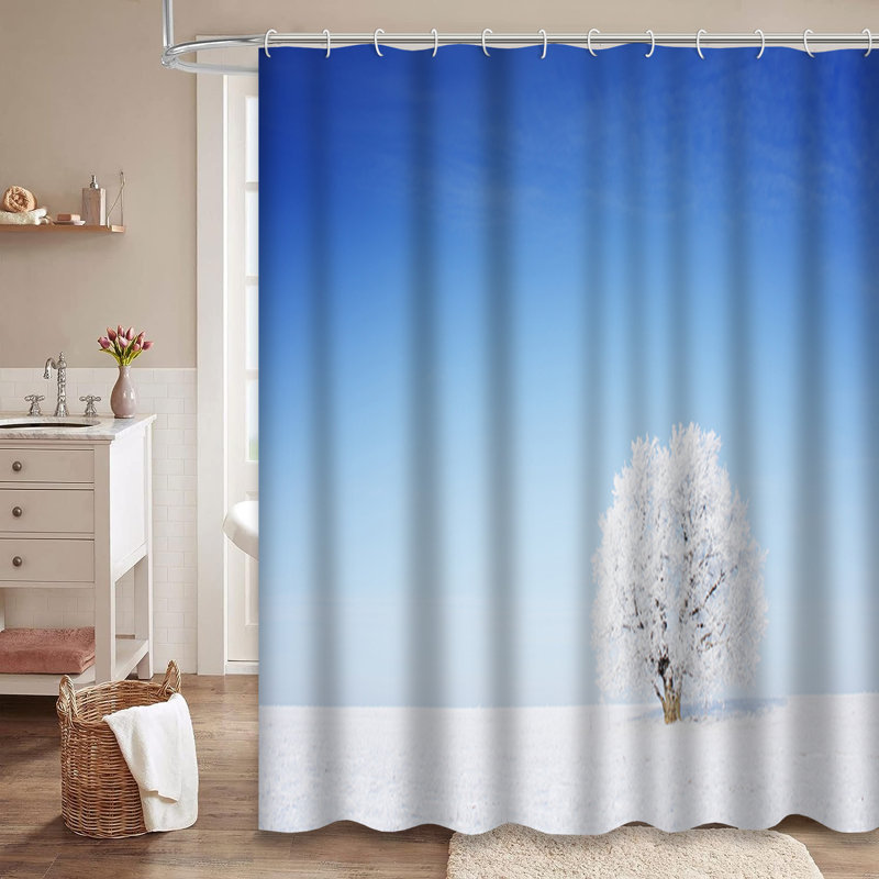 Rideau de douche Winter Tree, L 72 po x l 78 po
