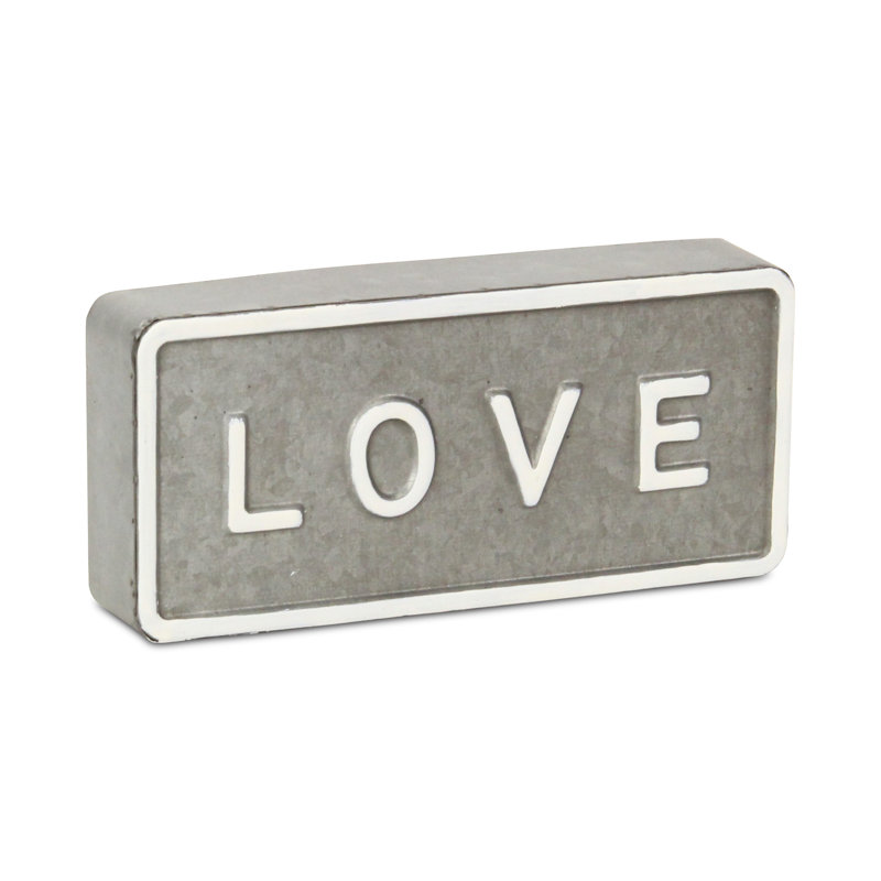 Sandevis Metal "Love" Table Sign