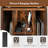Millwood Pines Record Player Stand W/ Charging Station & Usb Ports, Nightstand Side Table W/ Vinyl Storage Cabinet For Living Room Bedroom, Album Display Shelf Turntable-58436384