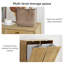 Armoire à linge double, panier à linge en bois pour salle de bain inclinable-1998059292