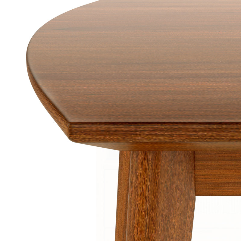 Table de salle à manger moderne de 47 pouces de style Mid-Century, Brun, Bois
