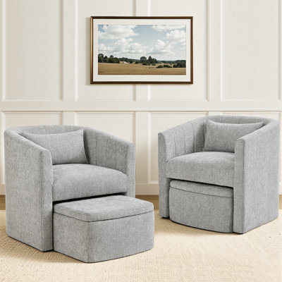Fauteuil Lane Accent avec pouf de rangement (lot de 2)