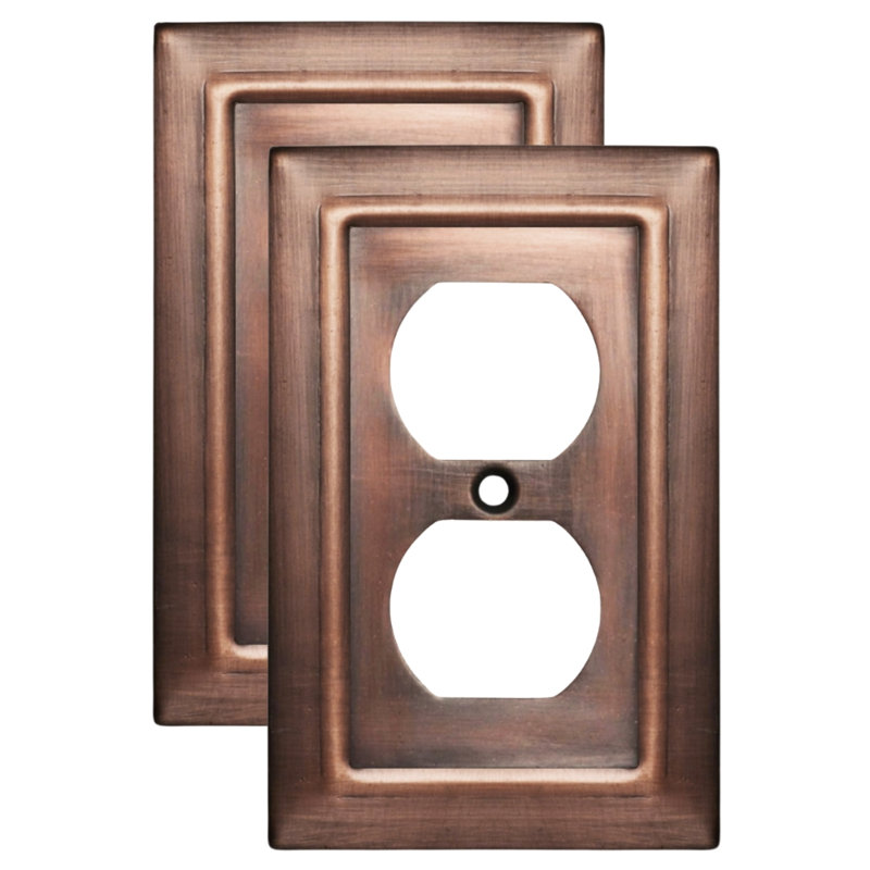 Architectural 1-Gang Duplex Outlet Standard Wall Plate, Matte Black, 1