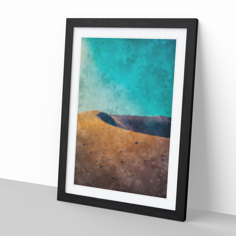 Sand Dune in the Atacama Desert in Chile - Picture Frame Graphic Art, Black Framed, 48cm H x 36cm W x 2cm D