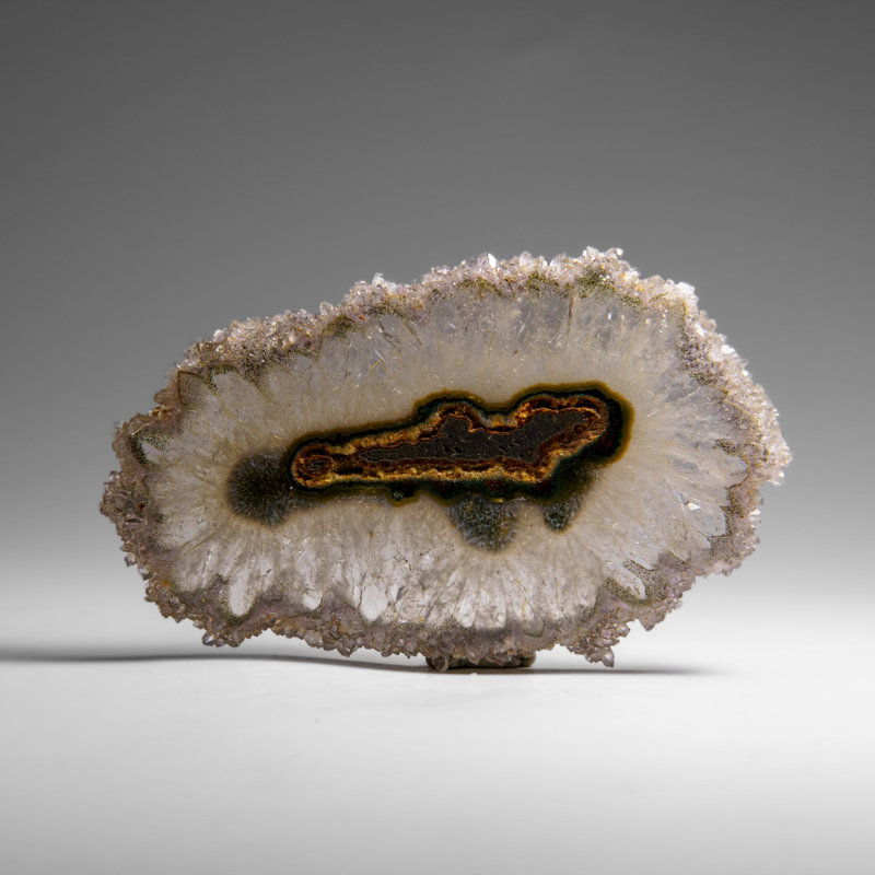 Quartz Stalactite Slice From Uruguay (122 Grams)