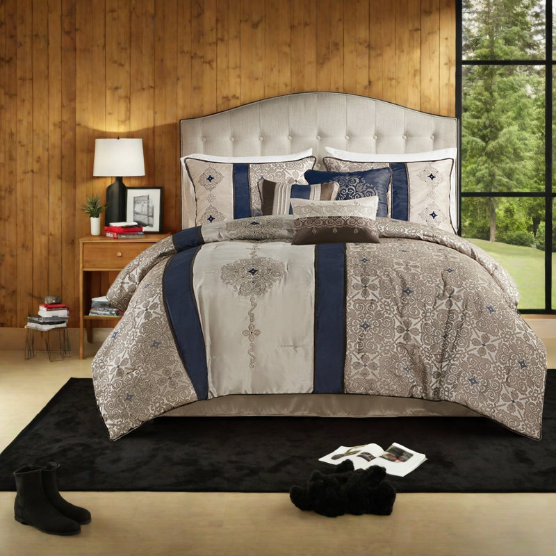 Luxurious Polyester Jacquard Bedding Set, Modern Elegance For Home