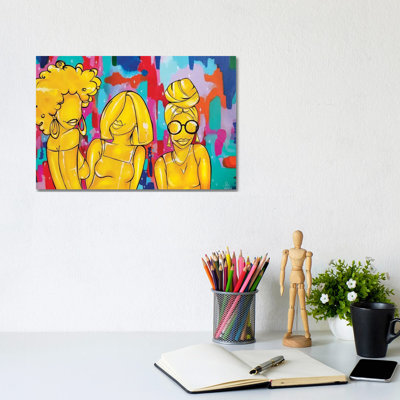 Goldbond by Pinklomein  Wrapped Canvas Painting Print