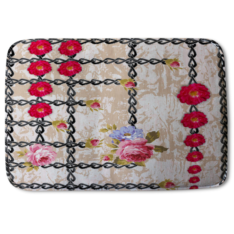 Aizhan Non-Slip Bath Rug, Floral 2