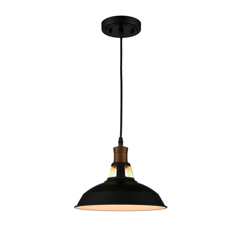 Luminaire suspendu conique unique à 3 lumières Glenover