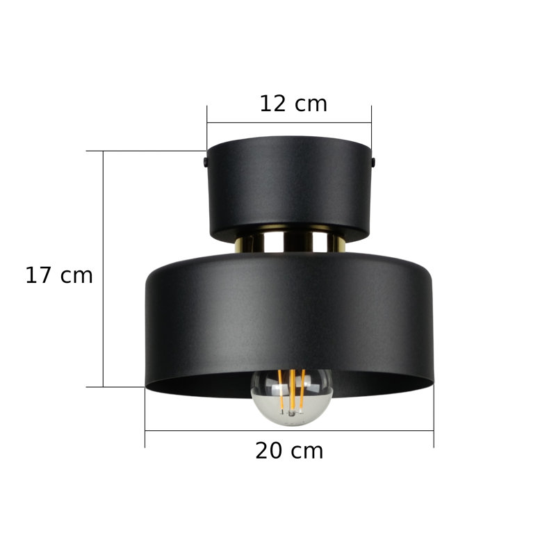 Flush Mount, Matte Black
