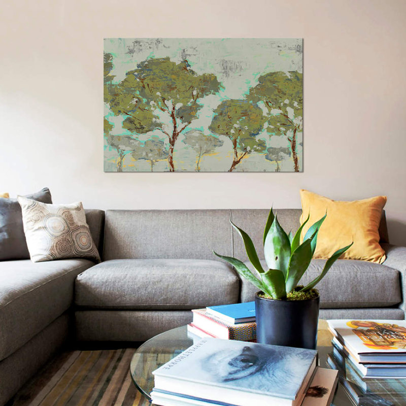 « tree tranquility », reproduction sur toile, H 26 po x l 40 po x P 1,5 po, Pas de tapis, Toile tendue