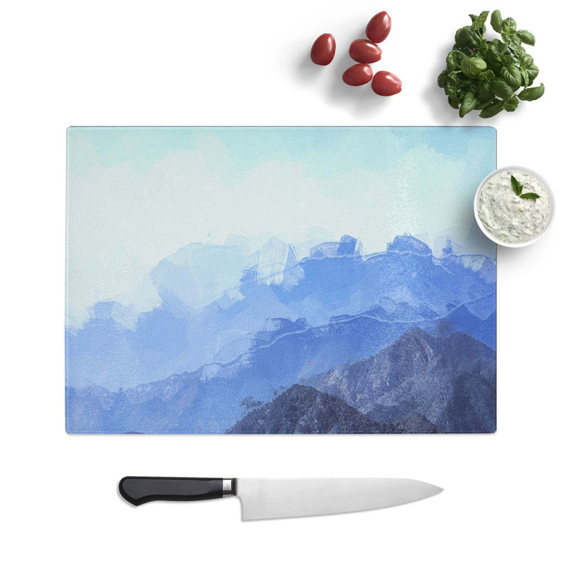 Glass Fog Over The Mountain Valleys in Abstract Chopping Board, 39 cm W x 28.5 cm L