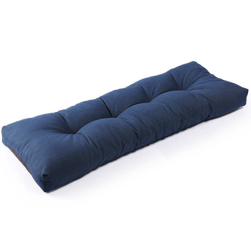 Sunrox Indoor/Outdoor Non Slip Memory Foam Bench Cushion, Navy, 54" W x 16" D