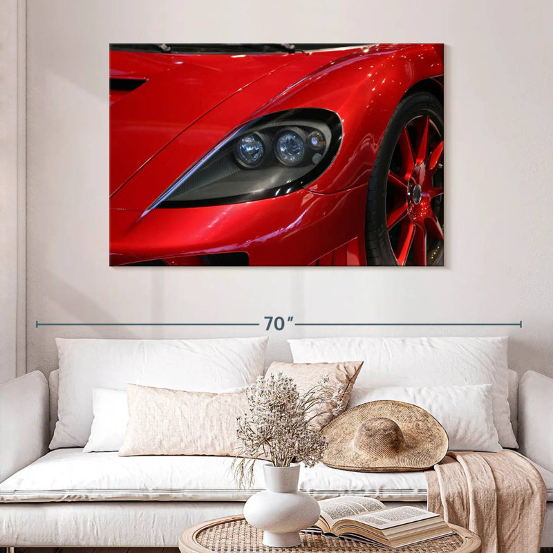 Mehar Close Up Red Sports Car, 20" H x 30" W