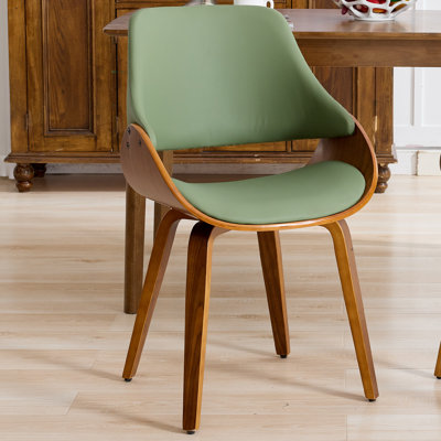 Modern Faux Leather Upholstered Wood Home Office Desk Chair Computer Chair