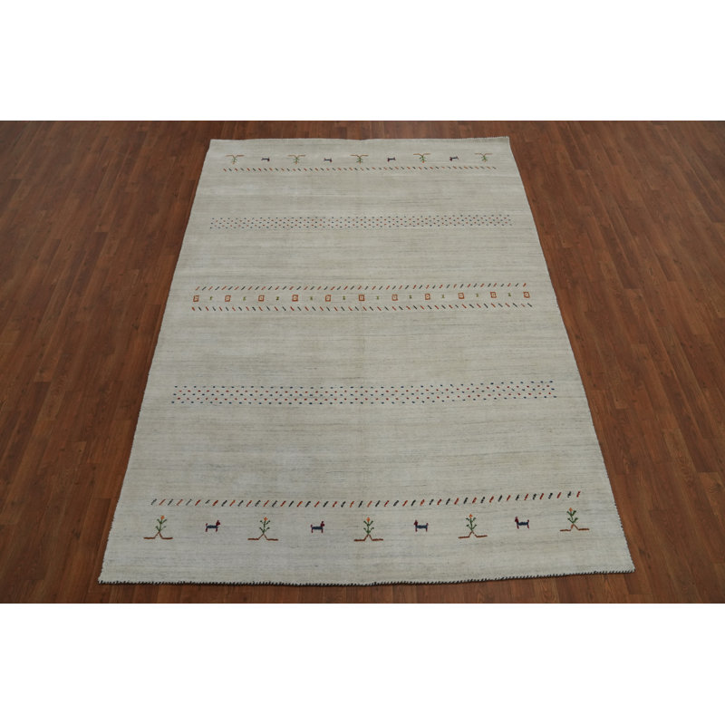 Tapis oriental tribal fait à la main 6 x 9