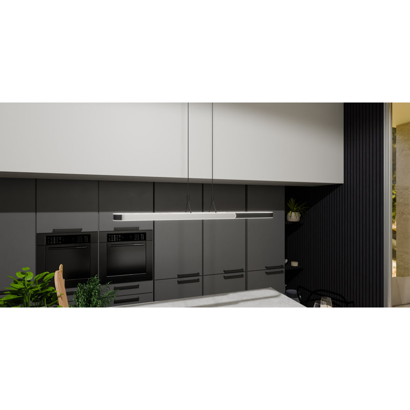 Luminaire intégré pour îlot noir mat Mersedes