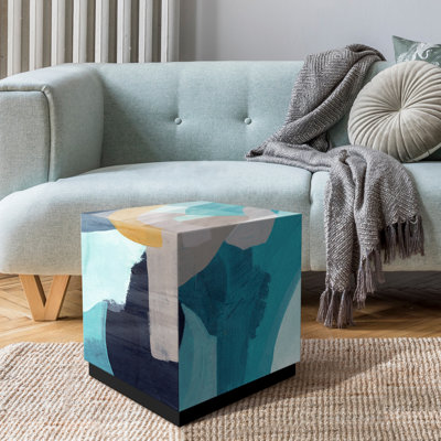 Glass Pedestal End Table by Empire Art Direct