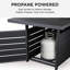 54.3 Outdoor Dark Grey Aluminum Fire Pit, 50000 Gas, Stainless Burner, Lava Rock, Waterproof Cover, Creates A Charming Spot Rectangular Table, , Aluminum, Meets Comfort Requirements