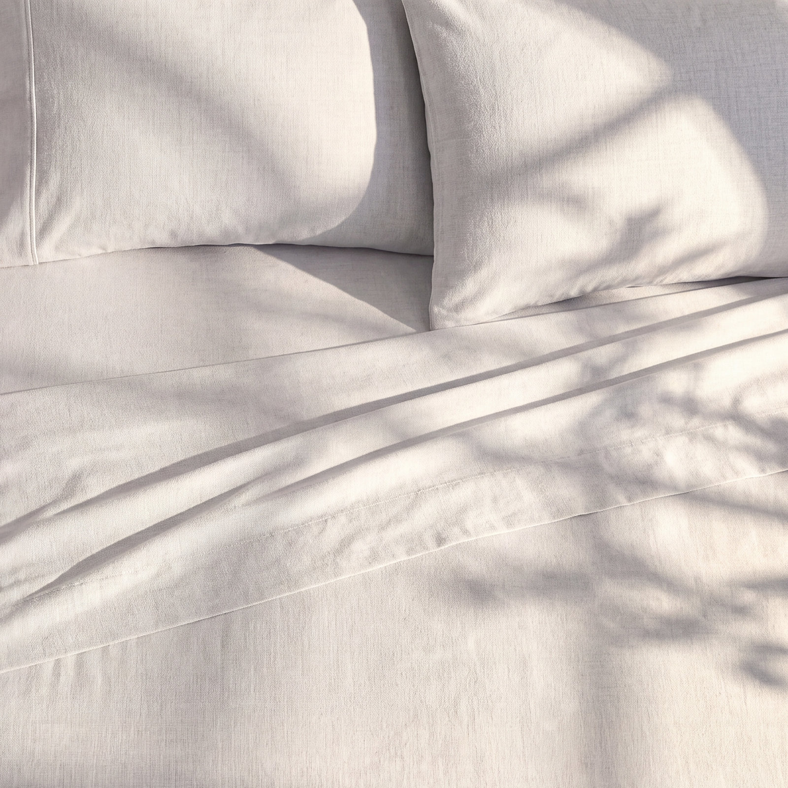Linen Bamboo-Blend Breathable Luxury Bed Sheet Set, Linen, King Sheet Set + Fitted Sheet + 2 Pillowcases