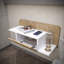 Table de chevet murale flottante avec tablette ouverte Ena-2048005199