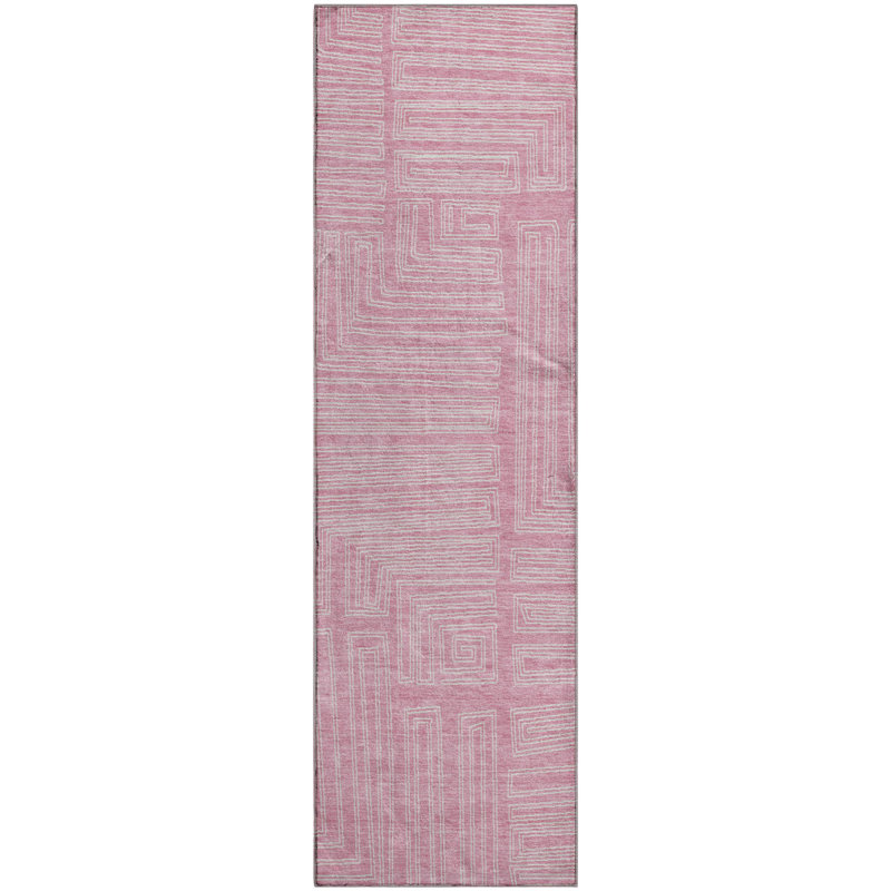 Premium Machine Washable Cortes AMF1045 Geometric Rug, Runner 2'3" x 7'6"