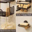 Bronze 3-Pack Suction Shower Shelves with Hooks
