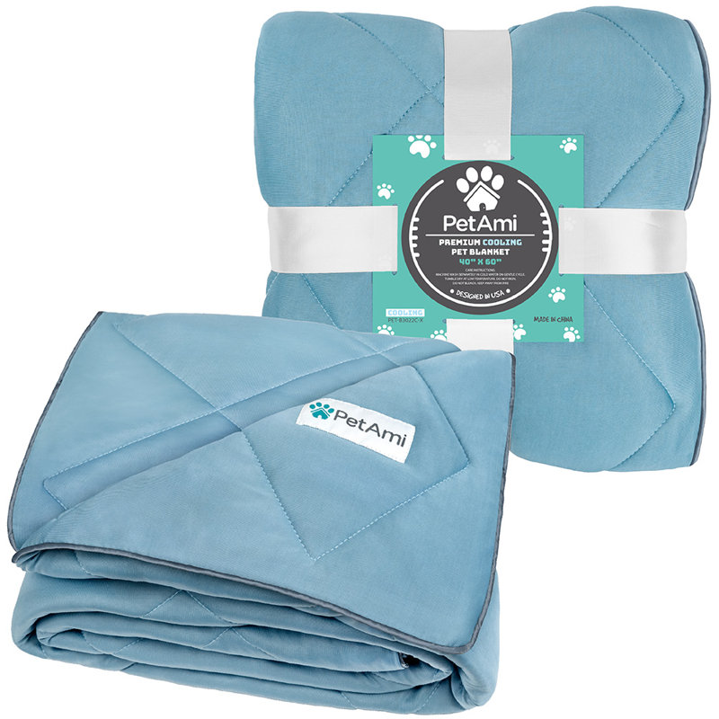PET - B3022C Nylon rafraîchissant, Bleu cendré, 60 po x 40 po
